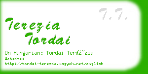 terezia tordai business card